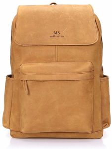 Image of the Leather Win Income Flip Laptop College Backpack for Boys