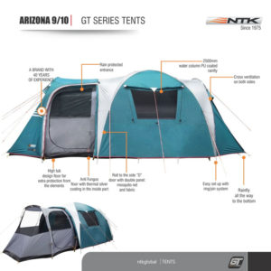 Image of the NTK Arizona GT 9-10-Person Sport Large Family Camping Tent