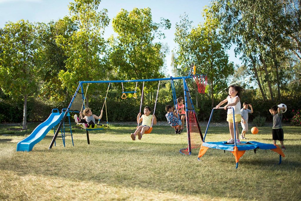 Image of Fitness Reality Kids ‘The Ultimate’ Metal Swing Set