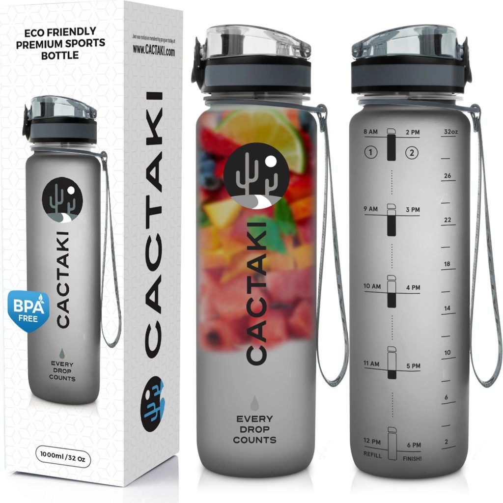 Photo of Cactaki 32oz Water Bottle with Time Marker