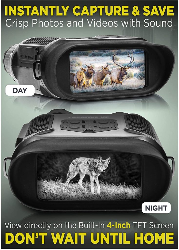 Picture of CreativeXP Digital Night Vision Binoculars for 100% Darkness - Save Photos & Videos