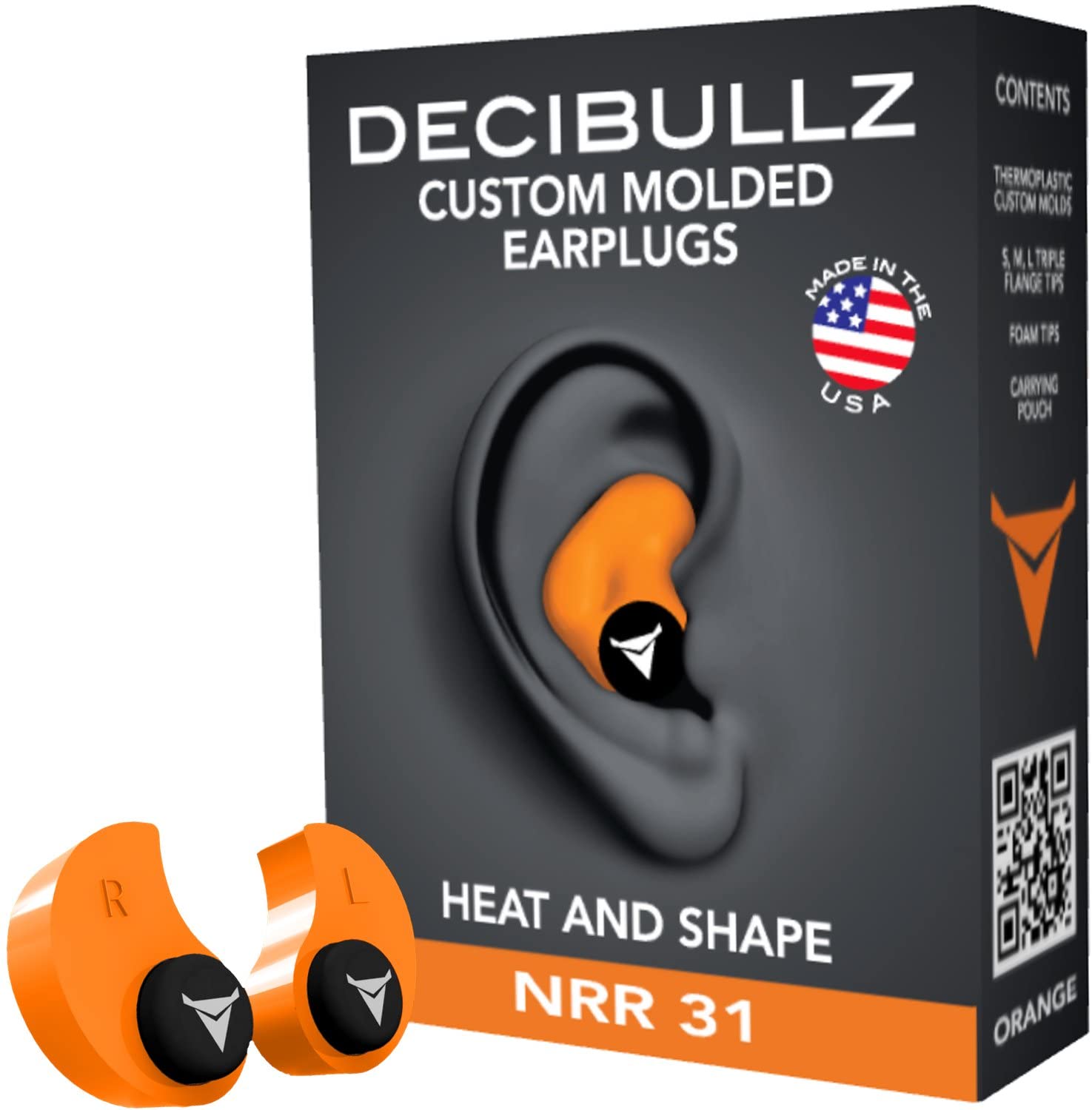 Decibullz Custom Molded Comfortable Hearing Protection For Shooting 