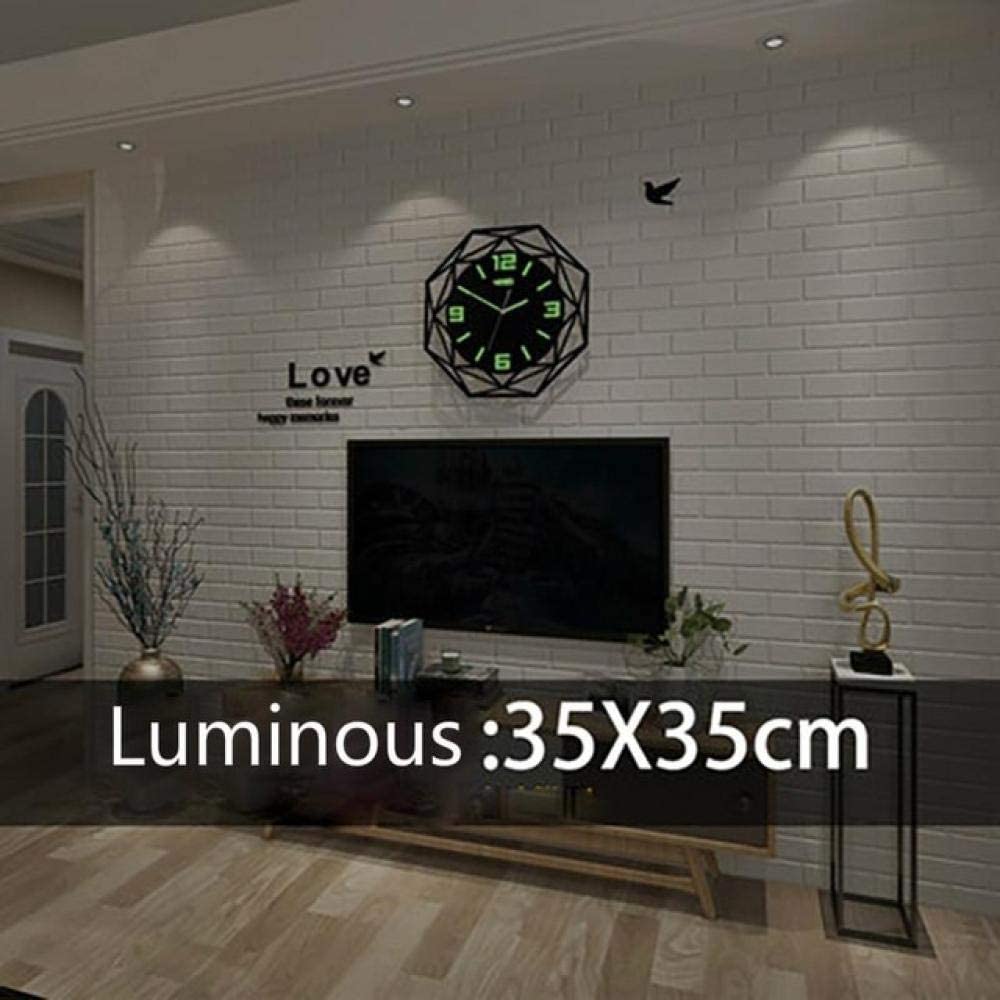 Photo of Decorative Glowing Wall Clock with Octagon Design
