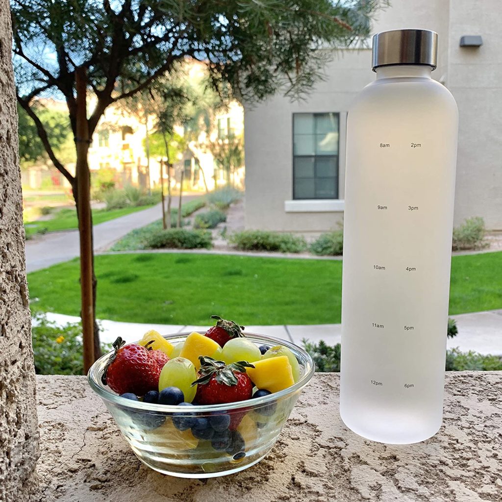 Picture of Motivational Water Bottle With Time Marker Reminder