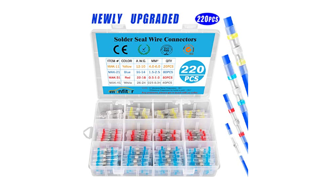 Image of Manfiter 220 Pcs Solder Seal Wire Connectors