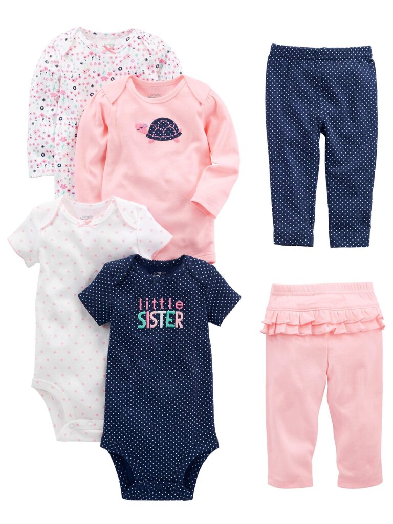 Picture of Simple Joys by Carter’s Baby Girls’ 6-Piece Bodysuits