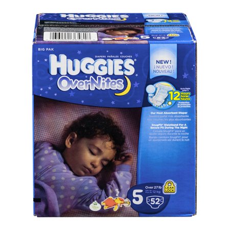 Image of Huggies OverNites Diapers Size 5
