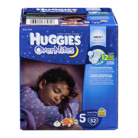 Image of Huggies OverNites Diapers Size 5