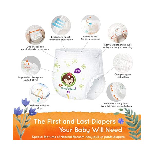 Photo of Natural Blossom Super Soft Hypoallergenic Ultra-Slim Disposable Diaper for Sensitive Skin 