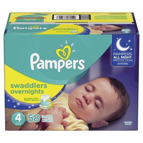 Image of Pampers Swaddlers Overnights Disposable Baby Diapers