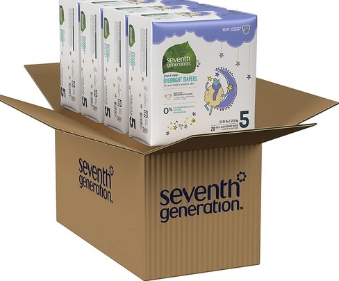 Picture of Seventh Generation Size 5 Overnight Diapers
