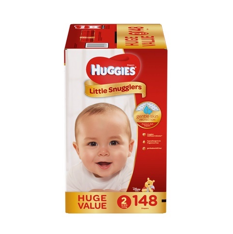 Image of Huggies Little Snugglers Baby Diapers, Size 2