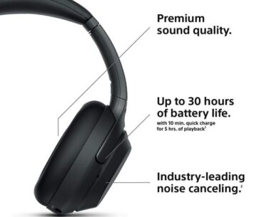 Photo of Sony Noise Cancelling Headphones WH1000XM3: Wireless Bluetooth Over the Ear Headset with Mic
