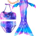 Image of iGeeKid 3 Pcs Girls Swimsuit Mermaid