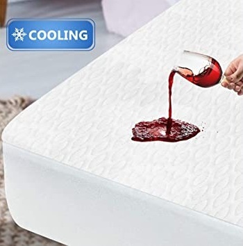 Image of ENITYA Cooling Twin Mattress Protector Waterproof - Breathable