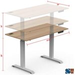 Image of Oak Electric Height Adjustable Computer Desk