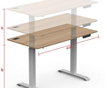 Image of Oak Electric Height Adjustable Computer Desk