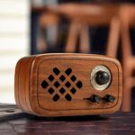 Photo of Rerii Wood Vintage Small Bluetooth Radio FM AM