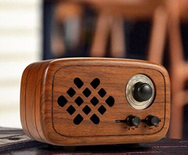 Photo of Rerii Wood Vintage Small Bluetooth Radio FM AM