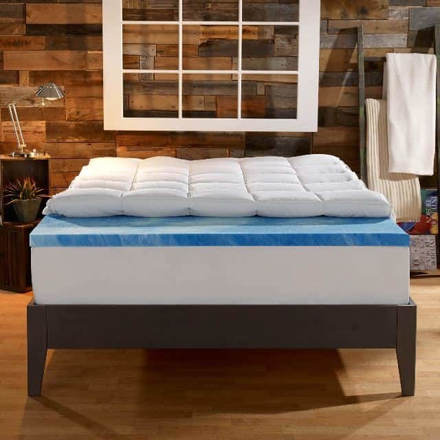 Picture of Sleep Innovations 4 Inch Gel Memory Foam Mattress Topper Dual Layer