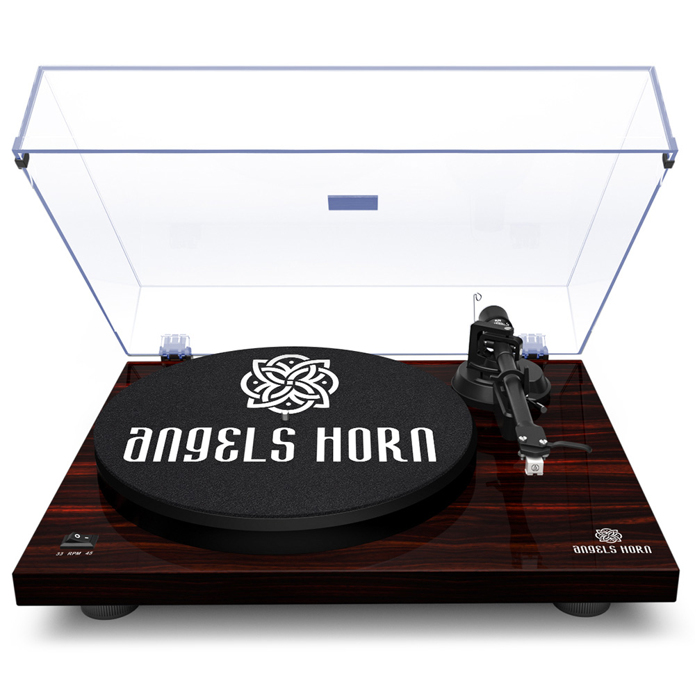 Image of AngelsHorn 2-Speed Bluetooth Portable Suitcase Record Player