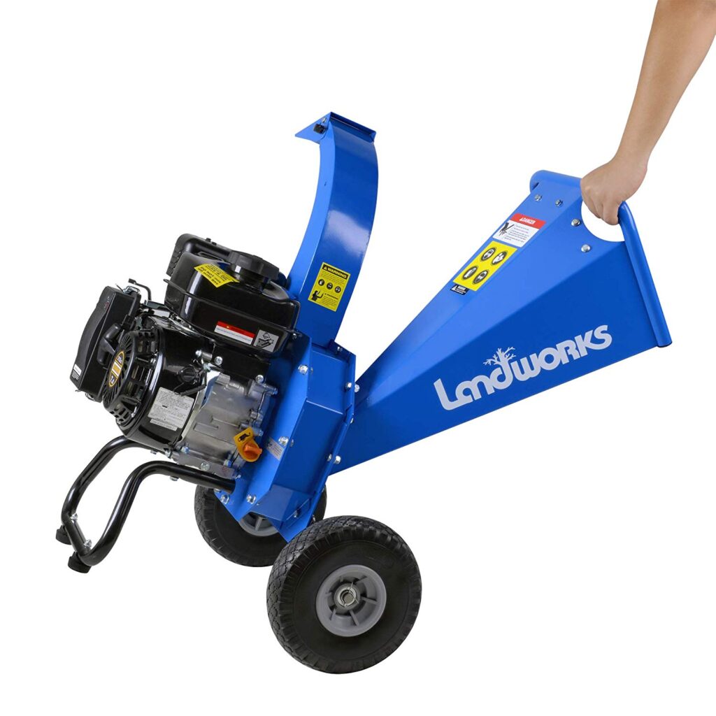 Photo of Landworks Mini Wood Chipper Shredder Mulcher, 212cc