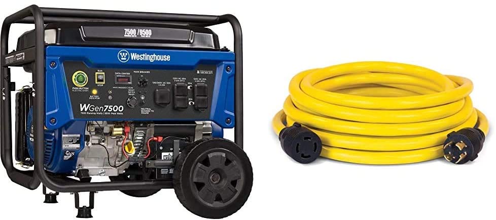 Photo of Westinghouse WGen7500 Gas Powered Portable Generator with Remote Electric Start