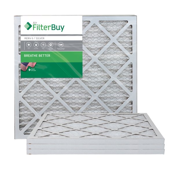 Image of FilterBuy Silver MERV 8 Pleated AC Filters for Airflow