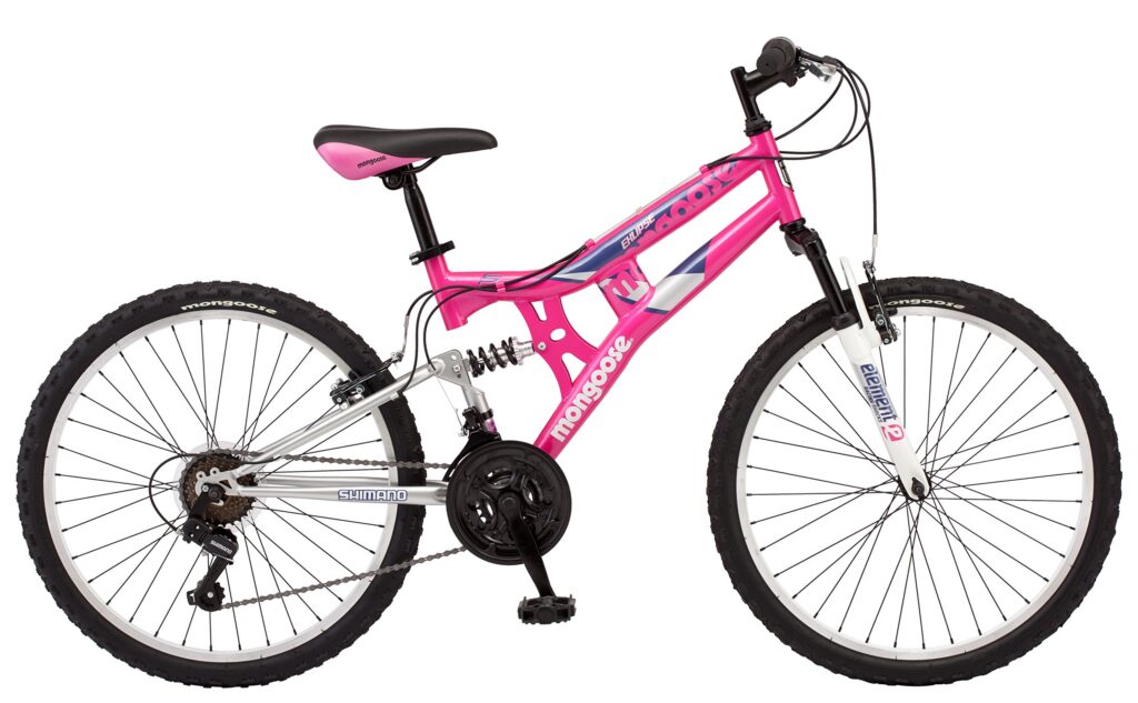 Picture of Mongoose Exlipse Full Dual- Suspension 11 Year Old Girls Mountain Bike