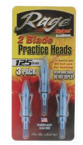 Image of Rage Hypodermic Crossbow 2 Blade Practice Broadhead