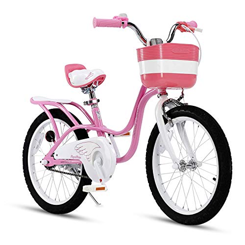 Picture of RoyalBaby Little Swan Girls Child's Bicycle Pink White