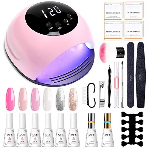 Picture of AZUREBEAUTY Gel Nail Polish Start Kit with 84W Nail Lamp