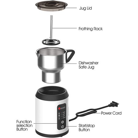 Photo of Casara Electric Milk Frother and Steamer for Cappuccino, Latte, Matcha, Hot Chocolate