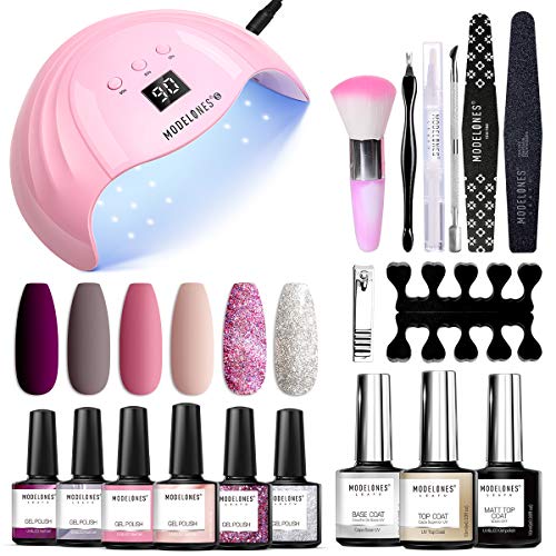 Photo of Modelones Gel Nail Polish Kit with 48W LED nail lamp